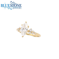 10KYG Marquise LAB-Grown Diamond Ring; 1.02tcw - Size 6.5