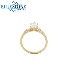 10KYG Marquise LAB-Grown Diamond Ring; 1.02tcw - Size 6.5