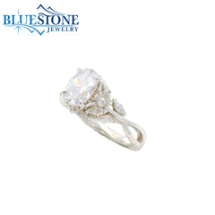 14KWG Engagement Ring w/ 1.50ctw Oval LAB Diamond- Size 6.75