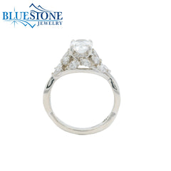 14KWG Engagement Ring w/ 1.50ctw Oval LAB Diamond- Size 6.75