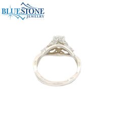 14KWG Engagement Ring w/ 1.50ctw Oval LAB Diamond- Size 6.75