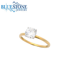 10KYG Round LAB-Grown Diamond Ring; 1.05tcw - Size 6.5