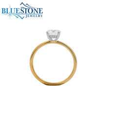 10KYG Round LAB-Grown Diamond Ring; 1.05tcw - Size 6.5