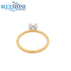 10KYG Round LAB-Grown Diamond Ring; 1.05tcw - Size 6.5