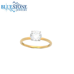 10KYG Round LAB-Grown Diamond Ring; 1.05tcw - Size 6.5