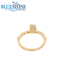 10KYG Oval LAB-Grown Diamond Ring; 1.25tcw - Size 6.5