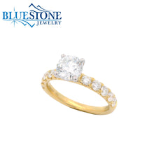 10KYG Round LAB-Grown Diamond Ring; 1.75tcw - Size 6.5