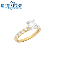 10KYG Round LAB-Grown Diamond Ring; 1.75tcw - Size 6.5