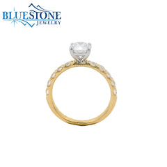 10KYG Round LAB-Grown Diamond Ring; 1.75tcw - Size 6.5
