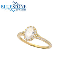 10KYG Round LAB-Grown Diamond Ring; 0.72tcw - Size 6.5