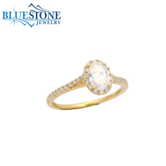 10KYG Round LAB-Grown Diamond Ring; 0.72tcw - Size 6.5