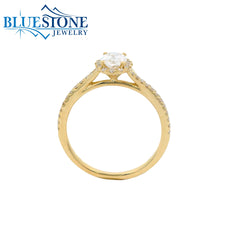 10KYG Round LAB-Grown Diamond Ring; 0.72tcw - Size 6.5