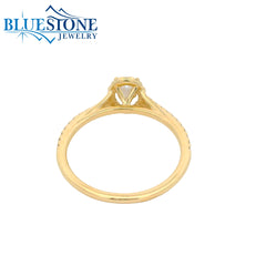 10KYG Round LAB-Grown Diamond Ring; 0.72tcw - Size 6.5