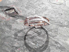 14 Karat White and Rose Gold Band