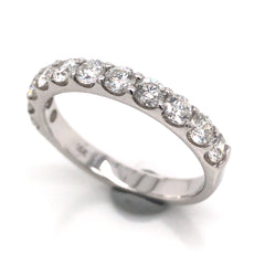 14 Karat White Gold Diamond Ring/Wedding Band at 1 carat total weight*size 6.5