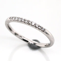 14 Karat White Gold Diamond Wedding Band