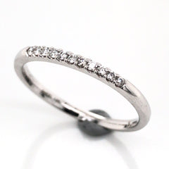 14 Karat White Gold Diamond Wedding Band