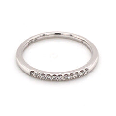 14 Karat White Gold Diamond Wedding Band