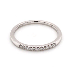 14 Karat White Gold Diamond Wedding Band
