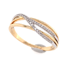 14kt Yellow Gold Diamond Band- size 6