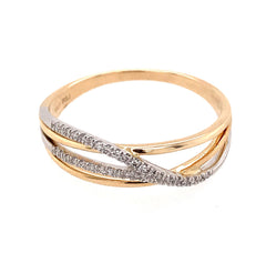 14kt Yellow Gold Diamond Band- size 6