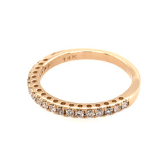 14 Karat Yellow Gold Diamond Wedding Band