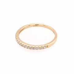 14 Karat Yellow Gold Diamond Wedding Band