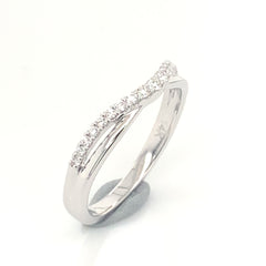 14K White Gold Wedding Band and/or Fashion Ring w/ 0.17cttw of Diamonds*size7