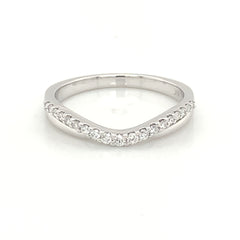 14K White Gold Wedding Band and/or Fashion Ring w/ 0.17cttw of Diamonds*size7