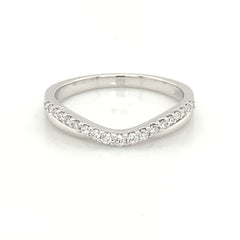 14K White Gold Wedding Band and/or Fashion Ring w/ 0.17cttw of Diamonds*size7
