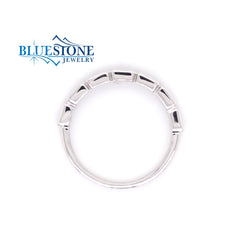 14K White Gold Band w/ Baguette Cut Diamonds(size 6.75)