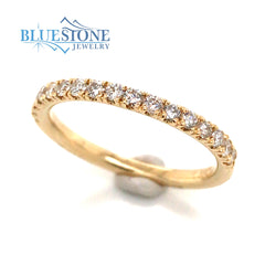14K Yellow Gold Diamond Band- Size 6.25