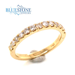 14K Yellow Gold Diamond Band- Size 6.5