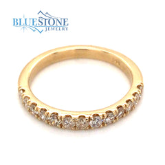 14K Yellow Gold Diamond Band- Size 6.5