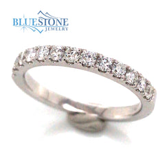 14K White Gold Diamond Band- Size 6.5