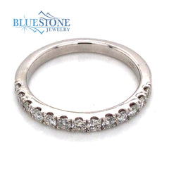 14K White Gold Diamond Band- Size 6.5