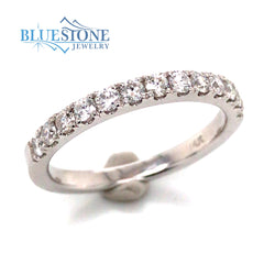 14K White Gold Diamond Band- Size 6.5