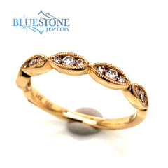 14K Yellow Gold Diamond Ring- Size 6.5