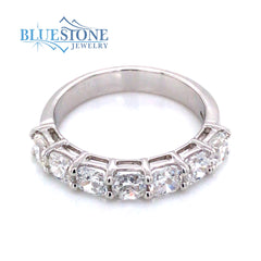 14k White Gold Diamond Band- Size 7