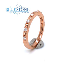 14 Karat Rose Gold Diamond Ring