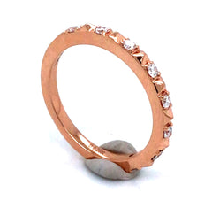 14 Karat Rose Gold Diamond Ring