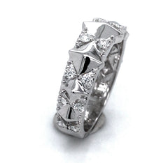 14 Karat White Gold Diamond Ring