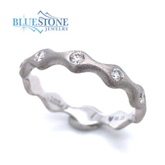 14kt White Gold Diamond Ring- Size 7
