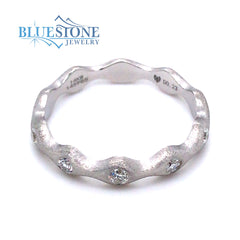14kt White Gold Diamond Ring- Size 7