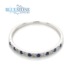 14kt White Gold Sapphire and Diamond Ring- 6