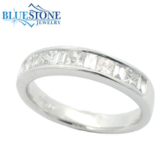 14K White Gold Diamond Ring- Size 7