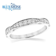 14kt White Gold Ring with Diamonds- Size 7