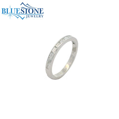14KWG East/West Baguette Diamond Band - Size 6