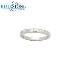 14KWG East/West Baguette Diamond Band - Size 6