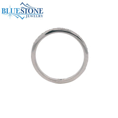 14KWG Wedding Band w/ 22 LAB Diamonds- Size 6.5